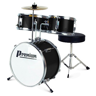 Bateria Infantil Completa Premium DX20J BK Preta