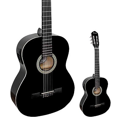 Violão Elétrico Nylon Clássico Giannini N-14 EQ BK Black