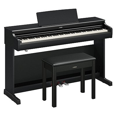 Piano Digital 88 Teclas Yamaha ARIUS YDP-166B Black com Banco