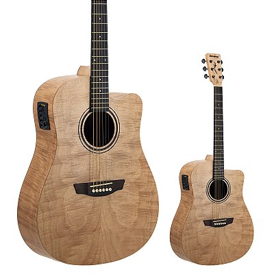 Violão Folk Elétrico Aço Strinberg FS4D FOS Okoume Fosco