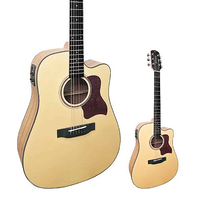 Violão Elétrico Folk Aço Giannini GDC STD CEQ NZ Natural Zebra