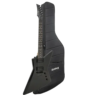 Guitarra Explorer Strinberg EXS480 OB Onyx Black com Capa