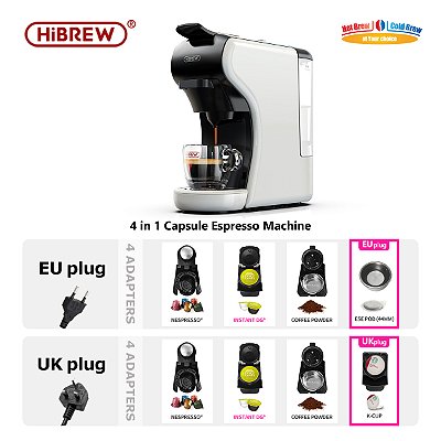 HiBREW 4 in 1 Multiple Capsule Coffee Maker Full Automatic With Hot & Cold Milk