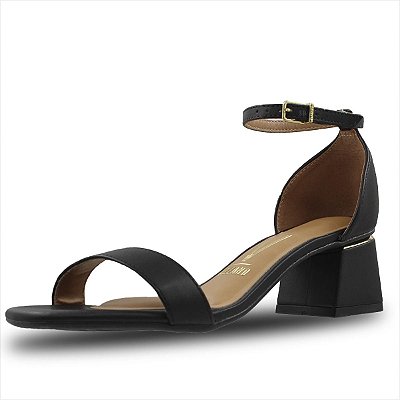 Sandália Vizzano Salto Bloco Feminina - Preto