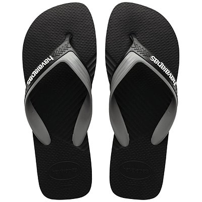 Havaianas Dual FC Masculina - Preto/Cinza Aco