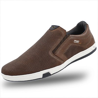 Sapatênis Pegada Slip on Masculino - Atanado Pinhão/Nob Nav