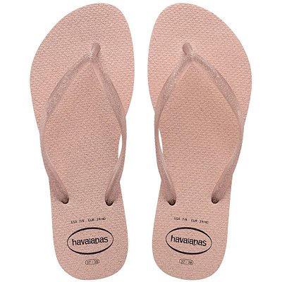 Chinelo Havaianas Slim Gloss Feminino - Rosa Ballet