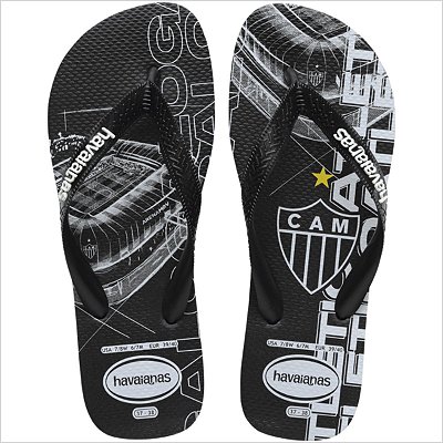 Chinelo Havaianas Top Times Atlético MG - Preto