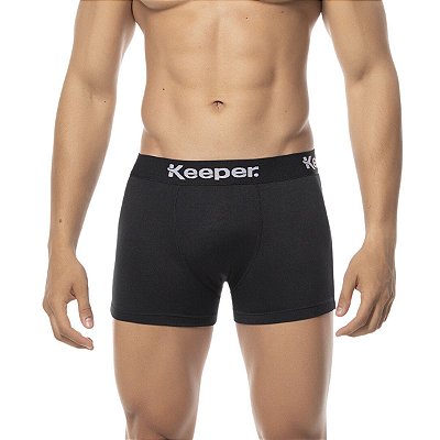 Cueca Boxer Keeper Microfibra Masculina - Preto