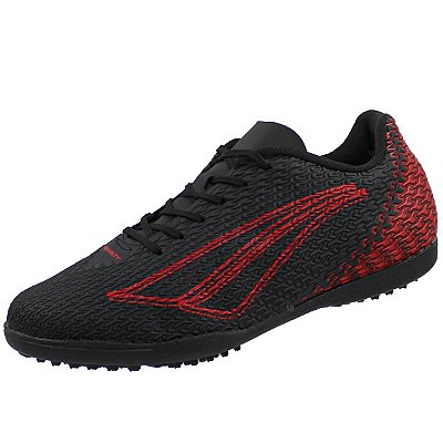 Chuteira Society Penalty Bravo XXII - Preto/Vermelho