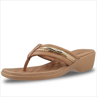 Tamanco Beira Rio Ref:8527.103 - Nude 658/Ouro Rosado