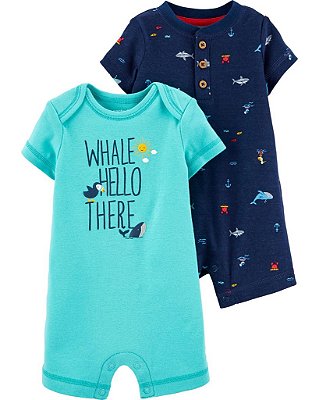 Kit com 2 Rompers Carter´s - Animais Marinhos