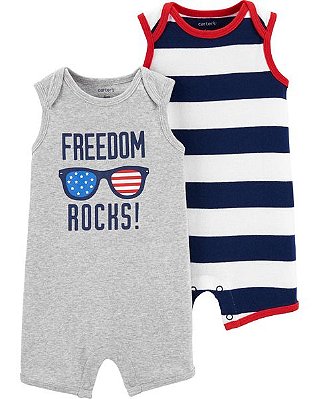 Kit com 2 Rompers Carter´s - Freedom