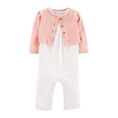 Conjunto Macacão sem Pezinho e Bolerinho Carter´s - Poá