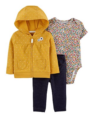 Trio com Casaco Carter´s - Floral