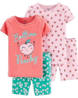 Pijama 4 peças Carter´s - Pêssego
