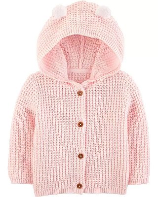 Casaco Botões Carter´s - Tricô Rosa