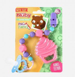 Prendedor de Chupeta e Mordedor Nûby - Cupcake