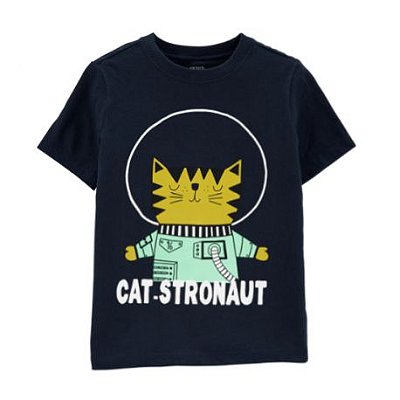 Camiseta Azul Carter´s - Gato Astronauta