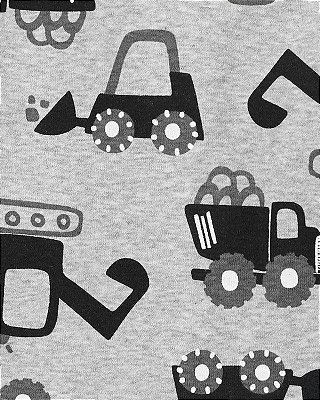 Kit com 5 Bodies Carter's Manga Curta - Trator