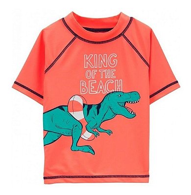 Camiseta Natação Carter´s - Dinossauro Laranja