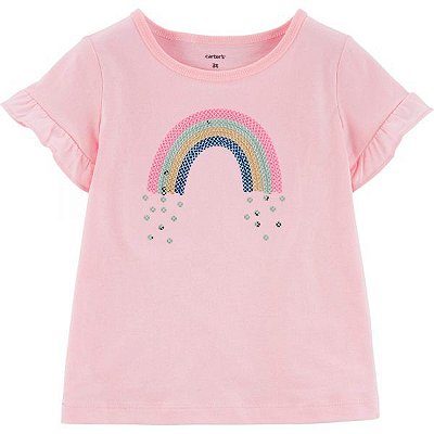 Camiseta Rosa Carter´s - Arco-íris