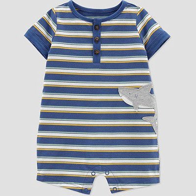Romper Just One You by Carter´s - Tubarão Listras