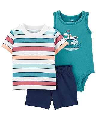Trio com Shorts Carter's - Leão Marinho