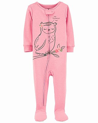 Macacão com Pezinho Carter´s - Rosa Coruja