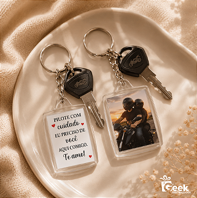 Chaveiro de Acrílico Personalizado Dupla