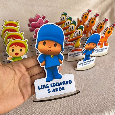 20unid. Totem Display Centro de Mesa Pocoyo Personalizado