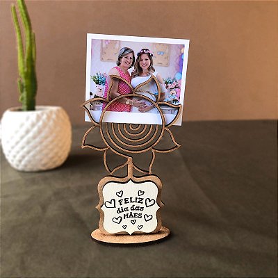 Kit 10 Porta Recados com Foto Lembrança Dia Das Mães em MDF cru