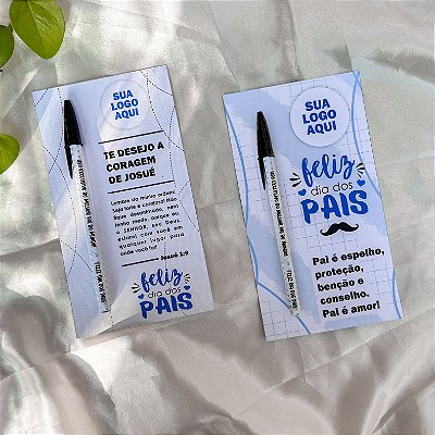 Caneta Personalizada + Cartão Dia dos Pais