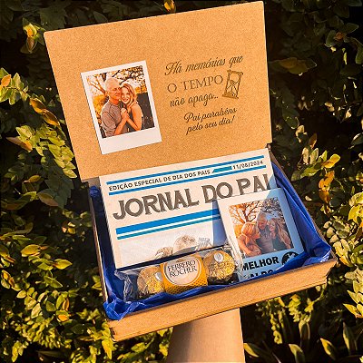 Caixa de Presente Dia dos Pais Jornal do meu Herói