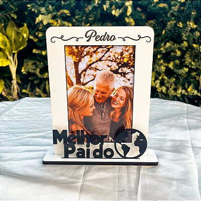 Porta Retrato Melhor Pai do Mundo MDF e Acrílico