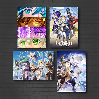 Placa Decorativa Genshin Impact