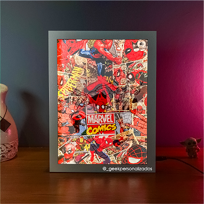 Luminária Quadro Homem Aranha