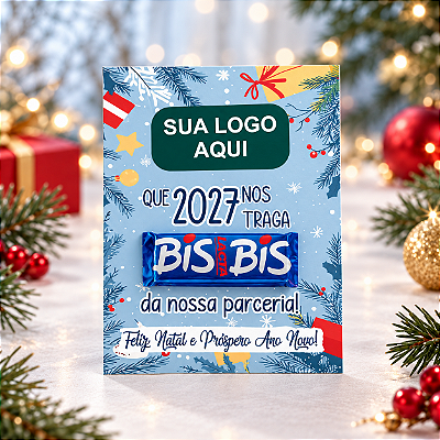 Cartão de Natal Chocolate Bis
