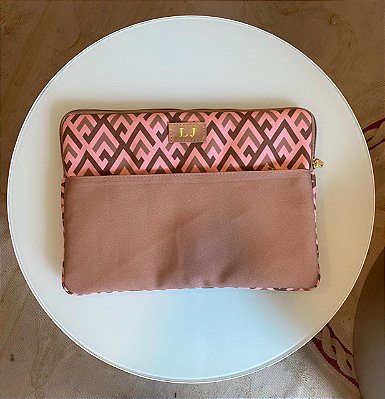Porta Note  Losango Bege e Rosa