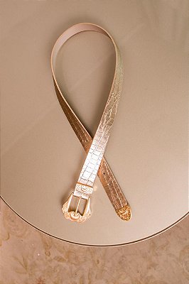 Cinto dourado e prata