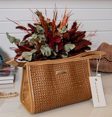 Clutch Palha P Marrom