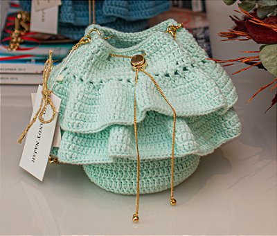 Bolsa sac croche 2 babados