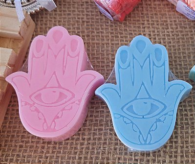 Sabonete Artesanal Mão de Fátima (Hamsá) | Amuleto de Proteção