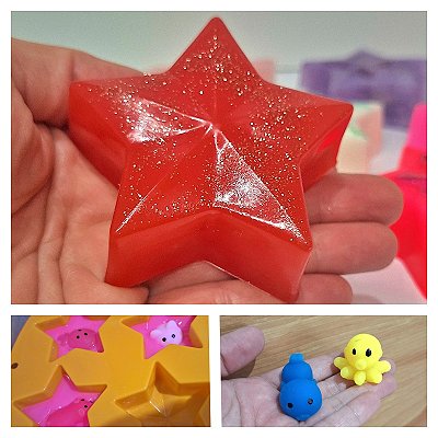 Sabonete Artesanal Estrela Surpresa com Bichinho Mochi