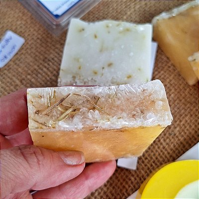 Sabonete Artesanal de Sal Grosso - 95g | Limpeza Energética e Bem-Estar