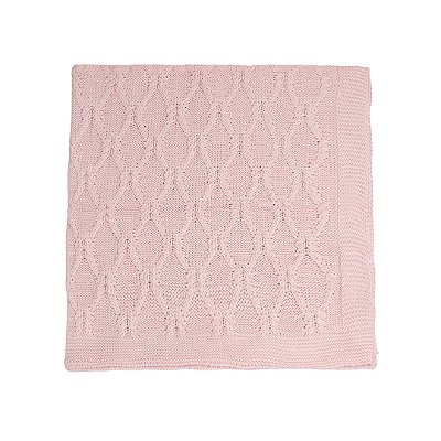 Manta em Tricot Gili - Rosa Claro