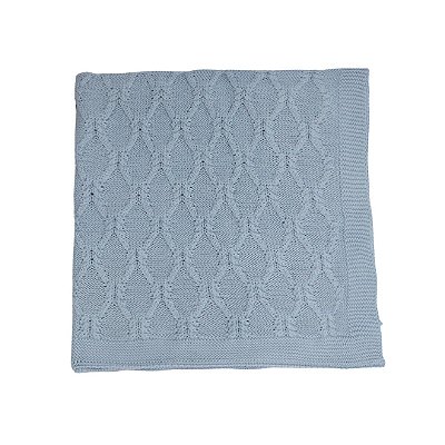 Manta em Tricot Gili - Azul Claro