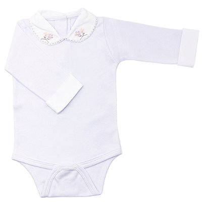 Body Renda Ponto Bordado Margarida