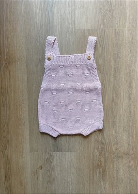 Romper em Tricot Pipoca Rosa