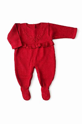 Macacão em Tricot Delicatto Vermelho